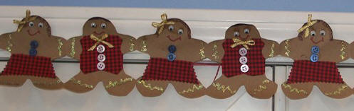 pattern and Christmas craft instructions - easy kids gingerbread craft